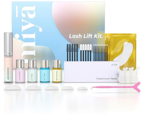 MIYA LASH Lash Lift Kit | Keratin Eyelash Perm Kit | Semi Permanent LVL Curling & Lifting Eyelashes | Includes All Tools & Accessories | Professional Result | Home & Salon Use | Vegan Eyelash Lift Kit