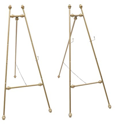 Staffli stativ för bröllopsskylt och poster, 2 stycken stativ staffli stativ guld staffli golv för bröllop tecken, affisch