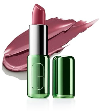 Clinique Pop Longwear Lipstick | Long Lasting, Satin, Matte + Shine, Plum Pop, 1 Count