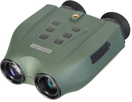 Levenhuk Atom DNB250 Binocolo Digitale per Visione Notturna e Diurna con Zoom 1-8x, Illuminatore a Infrarossi, Batteria Ricaricabile e Treppiede da Tavolo