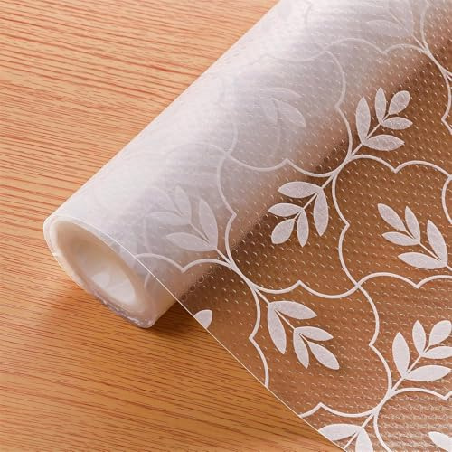Kitchen Drawer Mat, Shelf Mat for Kitchen Cupboards, Non-adhesive Cabinet Liner, Waterproof & Non-slip Cupboard Liner, 44x500CM EVA Fridge Shelf Pad for Shelves, Shoe Racks