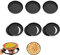 Hsyadazi Lot de 6 Moules à Tartelette Antiadhésifs avec Fond Détachable – Mini Moules à Tarte 10 cm (Diamètre) x 3 cm (Hauteur) – En Acier au Carbone pour Tartelettes, Quiches, Pies et Desserts