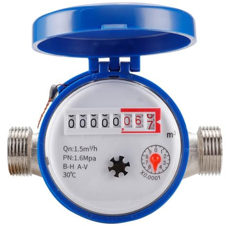 DIYEAH Contatore Intelligente E-type Rotore Meccanico Misuratore Per Uso Facile e Protezione Antimanomissione Strumento Affidabile Per Fredda