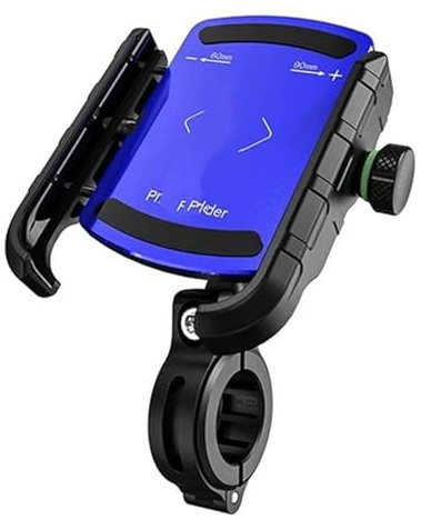YEDWEW Motorrad Handyhalter Fahrrad Outdoor Radfahren Stehen Fahrrad Navigation Handy Motorrad Telefon Halterung(Blue)