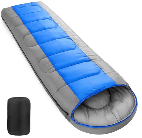Sac de couchage d'hiver pour adulte - Coutil chaud - Confort à 20 ° - Indispensable pour la randonnée et le camping - 210 x 75 cm