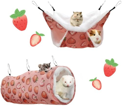 Hamac pour cochon d'Inde, tunnel pour hamster, accessoire pour cochon d'Inde, jouet pour cochon d'Inde, hamac pour petits animaux tels que hamsters et furets