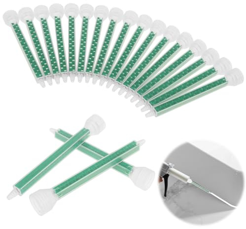 20 Pcs Mixing Tube 6.3 Inches Square Static Mixer Nozzle Tube Tip for AB Two Component Cartridge