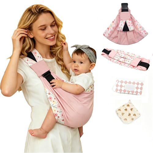Baby Carrier for Hands-Fre, Ergonomic Sling, 3 Carry Positions, Lightweight | Ergonomic sling design with 3 carry positions for flexible everyday baby and toddler carrying.