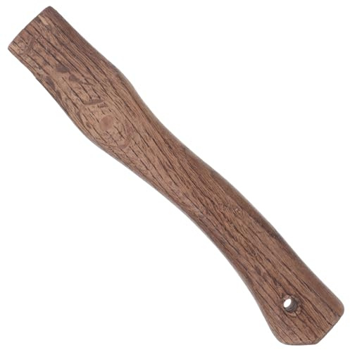 TEHAUX Manche de Hache de Rechange 27 CM en Bois de Q Acutissima Carbonisé Poignée Tête de Tigre Marron pour Travaux de Menuiserie et Jardinage Outil Polyvalent et Résistant