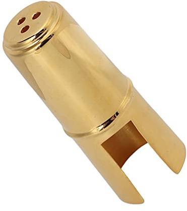 Naroote Capuchon de Protection pour Embout de Saxophone, Couvercle en Métal Durable, Prolonge la Durée de Vie de L'embout pour Saxophones et Clarinettes, doré, 1 unité (Haut)