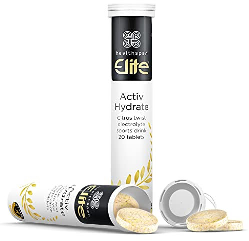 Healthspan Elite Electrolyte Tablet - Zero Sugar with Essential Minerals & Electrolytes - Citrus Twist Flavour - Boost Hydration, Performance & Wellness - All Blacks Official Partner - 40 Tablets