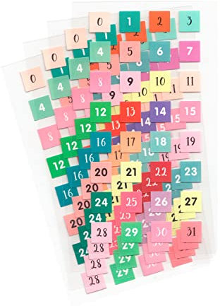 Sticker, Bullet Diary, Zahlen 0 - 31