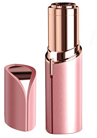 Facial Hair Removal for Women Painless Hair Remover, Waterproof Shaver Razor Hair Remover with LED Light for Face Bikini Peach Fuzz Upper Mustache Lip Chin (Rose Gold)