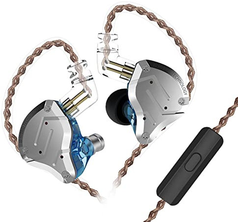 KZ ZS10 Pro 4BA+1DD Im Ohr Kopfhörer HiFi Clear Bass Musiker Ohrhörer Kopfhörer Noise Cancelling Monitor Kopfhörer mit abnehmbarem Kabel-Blau