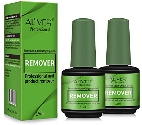 Removedor Esmalte Permanente, Gel Nail Polish Remover, Quitar Uñas Semipermanentes, Quita El Esmalte Uv Fácil Y Rápidamente, Hace Uñas Más Limpias Y Brillantes, y No Lastima, 2pcs