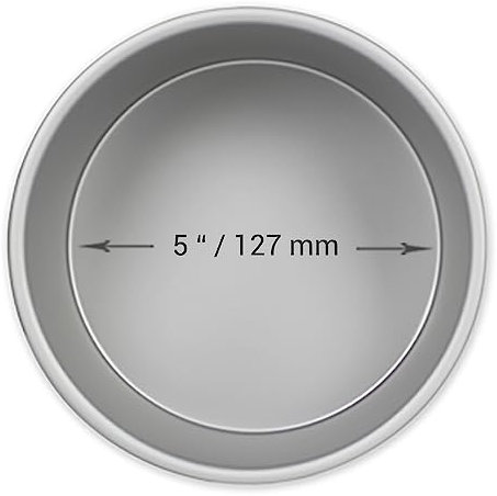 PME Moule à gâteau rond en aluminium 127 x 50mm, Argenté.