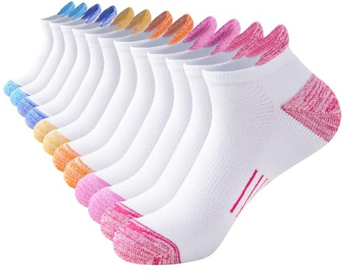 Niofind Chaussettes Basses Femme De Sport En Coton Respirantes Courtes 6 Paires - Taille 35-38/39-42 - Multicolore