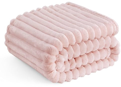 Bedsure Fleecefilt för bäddsoffa - sofföverdrag pläd 150 x 200 rosa diamant | Mjuk vardagsrumsfilt, gosig och lounge-filt, sofföverdrag, sängöverkast, sofffilt, OEKO-TEX