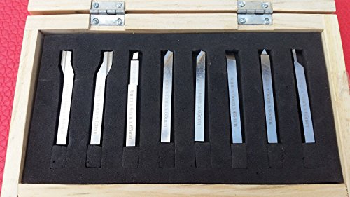 8 Piece HSS Lathe Form Tools Set Form Tools 10 mm Shank Metal Turning Cutting - Boxed