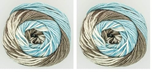 King Cole Fjord DK - Fair Isle Effect Knitting Yarn (4555 Etne) (Pack of 2)