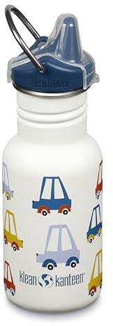 Klean Kanteen Gourde Classic Narrow (Sippy Cap) avec bouchon en acier inoxydable de couleur blanche, d'un volume de 355 ml, 1011205