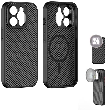 FREEWELL Pro Filmmaker Case for iPhone 14 Pro Max - Magnetic Lens & 17mm Filter Mount Black