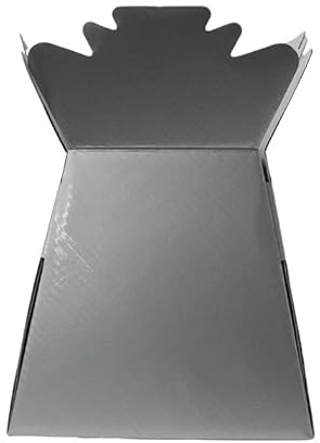 Floralcraft Metallic Silver Hand-Tied Vase Florist Bouquet Box, Presentation/Transporter Box/Flower Plant Aqua Boxes, (Pack of 20)