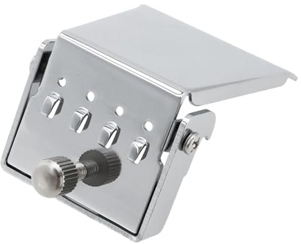 LT Easiyl 4 String Banjo Tailpiece Replacement Compatible with Banjo Repair and Restoration (Silver)