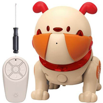 Robot de perro genérico | Juguete musical interactivo para cachorro con luz,Juguete educativo STEM | Regalo para niños, niñas y Pascua, cumpleaños, Navidad y para aliviar el aburrimiento