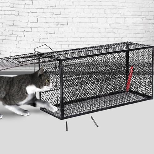 Trappola per Gatti Randagi Adatta per Negozi di Animali per Aiutare Gli Animali Domestici A Casa E A Fare Il Bagno, 53X19X19cm
