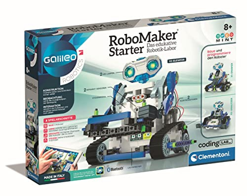 Galileo Robotics – Coding Lab RoboMaker Starter, edukatives Robotik-Labor, elektronisches Lernspiel zum Programmieren, Spielzeug für Kinder ab 8 Jahren von Clementoni 59122