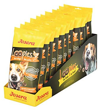 JOSERA Loopies mit Geflügel (11 x 150 g) | getreidefreie Hundeleckerlis mit wenig Fett | Super Premium Qualität ohne Zucker | 11er Pack