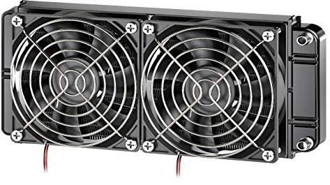 CLDIY Vattenkyld kylare, 12-rörs aluminium värmeväxlare kylare med fläkt för PC-CPU-datorvattenkylsystem DC 12 V 240 mm