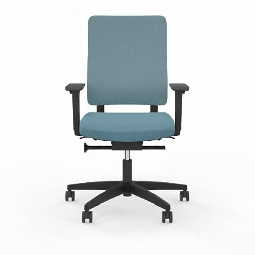 Viasit Drumback Creation, nachhaltiger & ergonomischer Bürostuhl für Zuhause Homeoffice und Büro, Polsterrücken (blau)