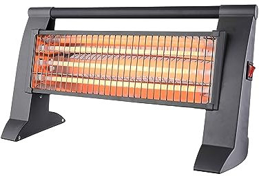 Bastilipo - Chauffage à quartz, 3 niveaux de puissance, 1200 W, système anti-basculement, EQG-1200