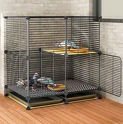 beaka Cage Pigeon IntéRieur/Exterieur, Cage À Perroquet Cage À Volaille Parc Enclos Oiseau Poulailler Parc Métallique pour Petits Animaux, Plateau Coulissant, Nettoyage Facile (Size : 72 * 37 * 80cm)