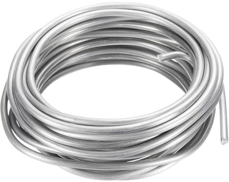 PATIKIL 4mm Bonsaï Entraînement Fil, 1 Rouleau Floral Fil Tiges Anodisé Aluminium Arbre Fil 16,4 Pieds Total pour Jardinage Branche Fixation, Blanc