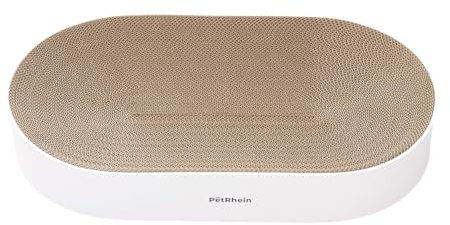 PetRhein Kratzbrett, kratzbretter Katze aus Erstklassiger Wellpappe,kratzmatte für Katzen zum Spielen und Ausruhen,Verschleißfestes Kratzpapier Katzen Spielzeug Kratzmöbel (Braun)