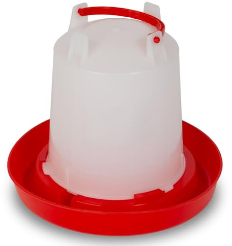 EBERTH Geflügel Hühnertränke mit 1 L Kapazität, Geflügeltränke, Wassertränke, Automatische Wasserspender, PP-Copolymer, Zubehör für landwirtschaftliche Betriebe, Tragegriff