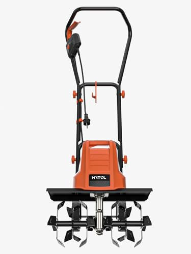 Motoazada 1500W, Ancho de Trabajo 45cm, Profundidad 22cm, Motocultor Ligera con 6×4 Púas de Acero Resistente, Mango Plegable, Doble Botón de Seguridad, Protección contra Sobrecalentamiento