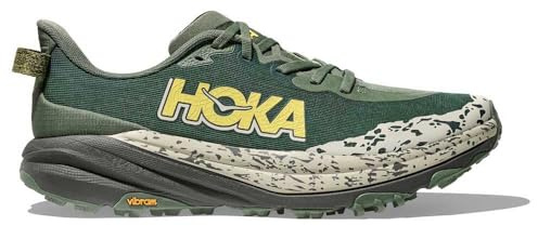 HOKA Mens Speedgoat 6 Textile Fern Asphalt Grey Trainers 10 UK