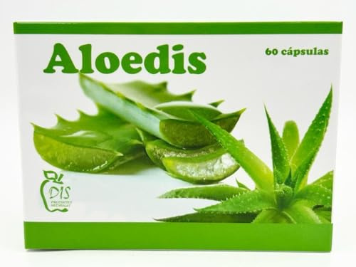 Dis Aloedis 60 cápsulas | Cápsulas para Digestión y Tránsito |Aloe Vera y Carbón Vegetal Activo | Complemento Alimenticio Natural | DIS