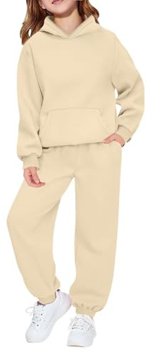 Conjunto de chándal para niño cálido con Bolsillo Trajes y niña Color sólido Sudadera Capucha Abrigo Manga Larga otoño Invierno cómodo 2 14 años
