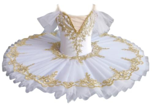 Flicka Svansjön Balett Tutu Kjol Baletttävlingskostymer | V-ringad linne med trikåer och danskläder för ballerina, gymnastik, spaghettiband, ärmlös dansoutfit