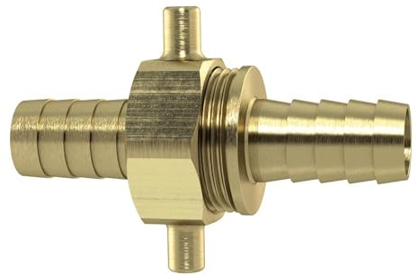 KS Tools - Giunto 3/3 per tubo flessibile, G 3/4 x 13 mm, dado di raccordo, a tenuta piatta, versione CH, ottone lucido