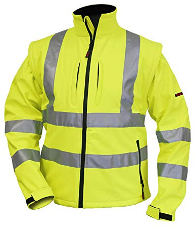 Logista Warnschutz Softshelljacke, Charlie Barato®, fluoreszierend gelb (XXL)