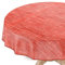 Tischdecke abwaschbar Wachstuch Wachstuchtischdecke Rund 140cm mit Saum Leinen Textil Optik Rot Gartentischdecke Wachstuch