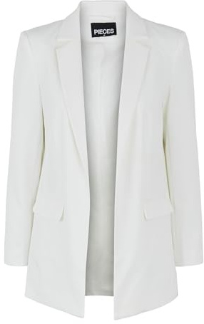PIECES Pcbozzy Ls Loose Blazer Noos Bc Blazer, Bianco (Cloud Dancer), XL Donna