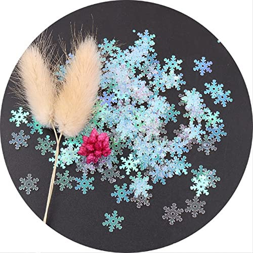 YUOYU 7/10/13 mm Glitzer Schneeflocken Pailletten Basteln Blumen Pailletten für Weihnachten Party Dekoration DIY Kleidung Nähen Zubehör 10 g