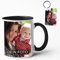 Tasse mit Foto & Text bedrucken Lassen/Farbige Tasse+Schlüsselanhänger (Schwarz)